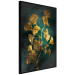 Poster Radiant Glow - abstract golden plant on green texture 135034 additionalThumb 11