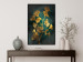 Poster Radiant Glow - abstract golden plant on green texture 135034 additionalThumb 6