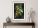 Poster Radiant Glow - abstract golden plant on green texture 135034 additionalThumb 22