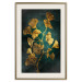 Poster Radiant Glow - abstract golden plant on green texture 135034 additionalThumb 20