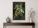 Poster Radiant Glow - abstract golden plant on green texture 135034 additionalThumb 5