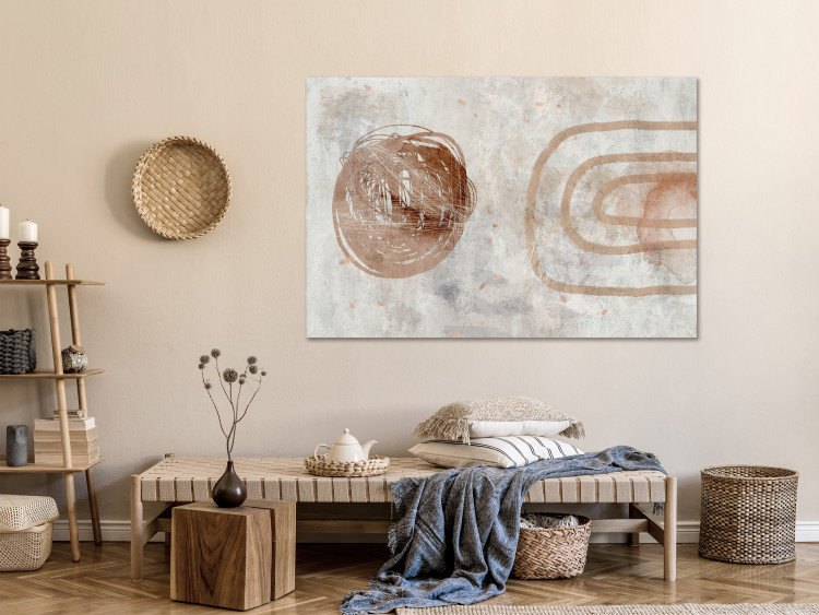 Canvas Print Copper ball - abstraction with the motif of circles and curled threads 135234 additionalImage 3