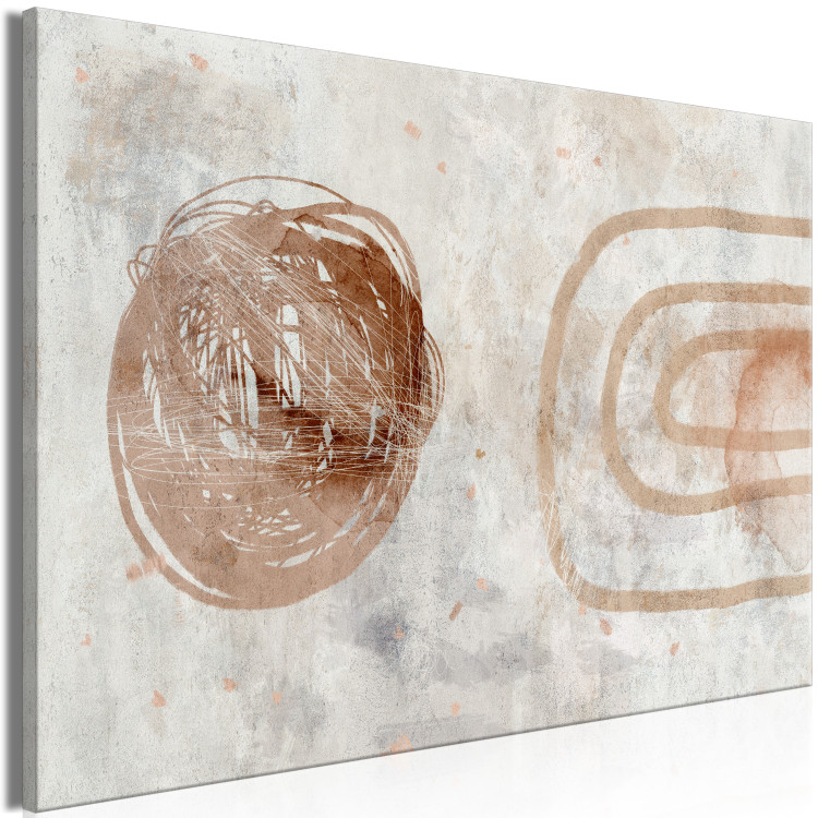 Canvas Print Copper ball - abstraction with the motif of circles and curled threads 135234 additionalImage 2