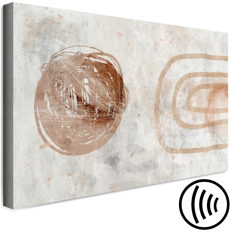 Canvas Print Copper ball - abstraction with the motif of circles and curled threads 135234 additionalImage 6