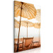 Canvas Print Beach umbrellas - Landscape with sand, sun loungers and Mediterranean 135834 additionalThumb 2