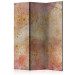 Room Divider Golden Bubbles (3-piece) - Watercolor abstraction on concrete background 136134