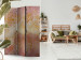 Room Divider Golden Bubbles (3-piece) - Watercolor abstraction on concrete background 136134 additionalThumb 2