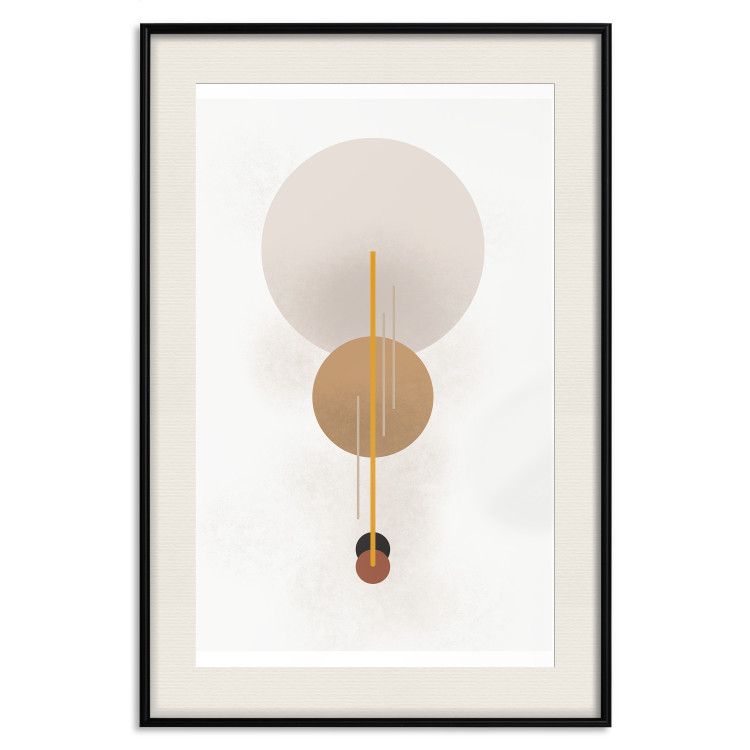 Wall Poster Spanish Guitar - simple geometric abstraction with circles and a light background 136534 additionalImage 27