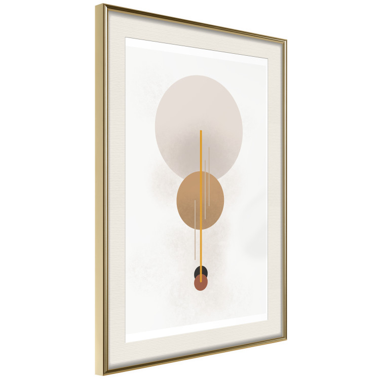 Wall Poster Spanish Guitar - simple geometric abstraction with circles and a light background 136534 additionalImage 7