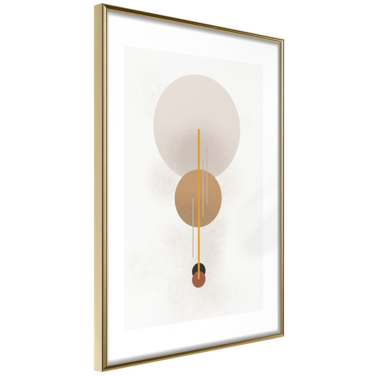 Wall Poster Spanish Guitar - simple geometric abstraction with circles and a light background 136534 additionalImage 8