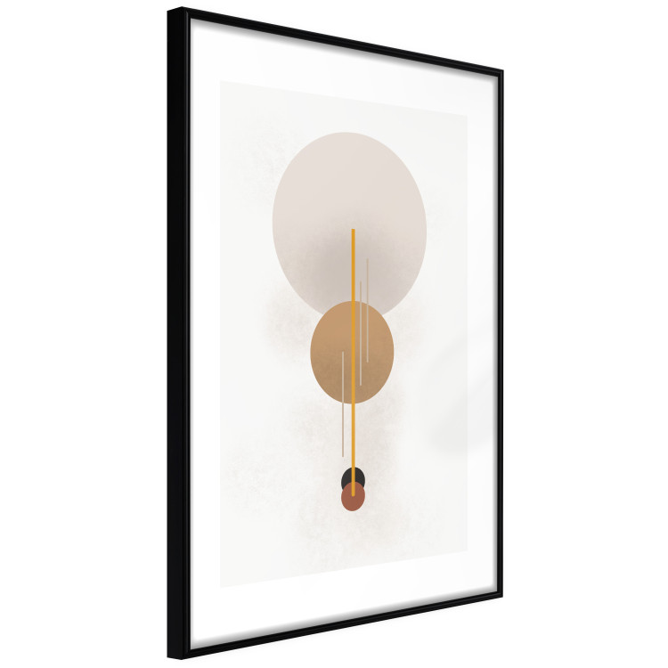 Wall Poster Spanish Guitar - simple geometric abstraction with circles and a light background 136534 additionalImage 8