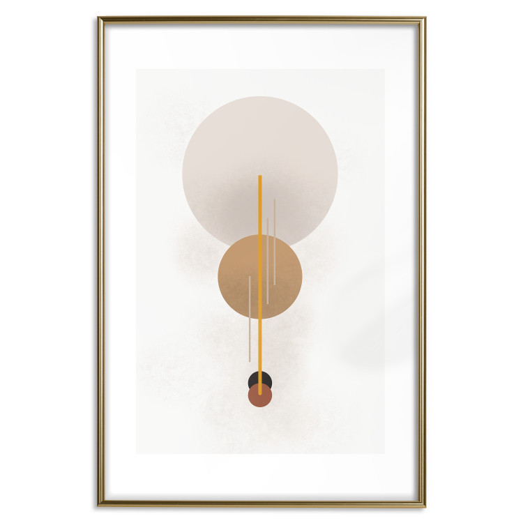 Wall Poster Spanish Guitar - simple geometric abstraction with circles and a light background 136534 additionalImage 16