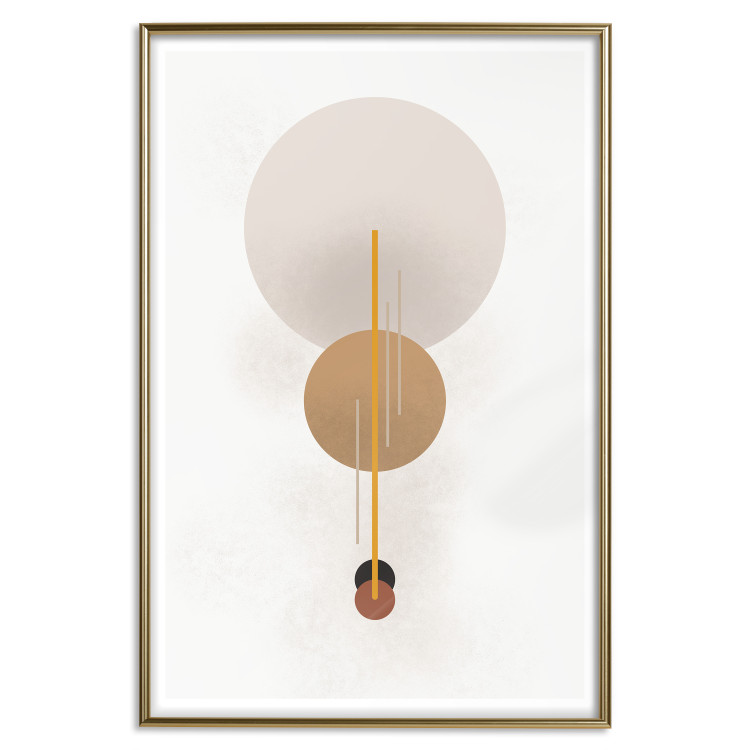 Wall Poster Spanish Guitar - simple geometric abstraction with circles and a light background 136534 additionalImage 18