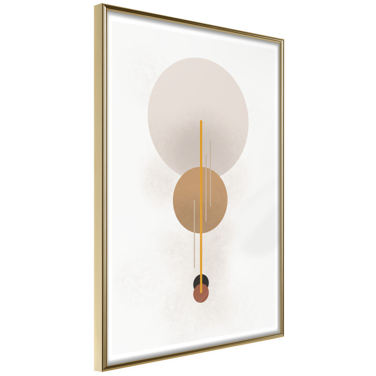 Wall Poster Spanish Guitar - simple geometric abstraction with circles and a light background 136534 additionalImage 9