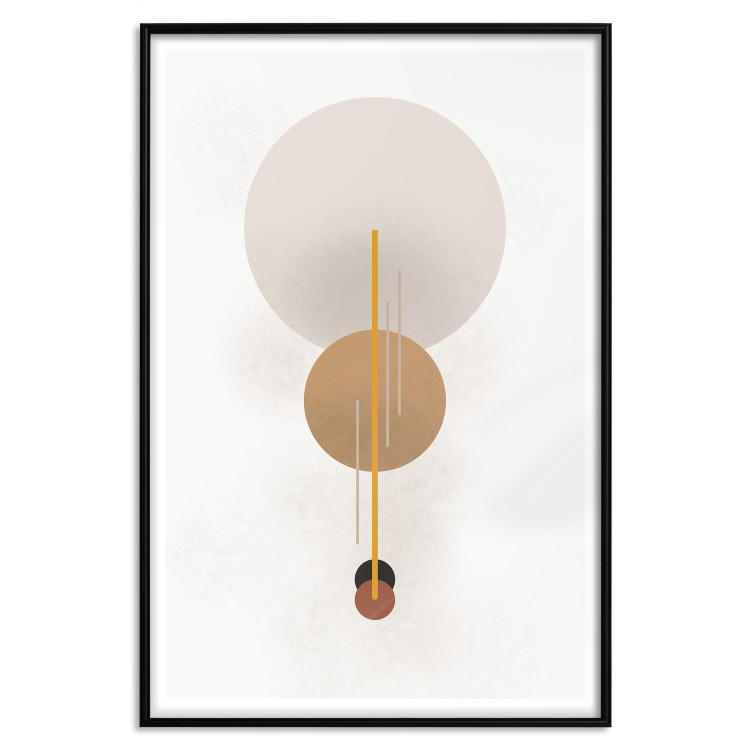 Wall Poster Spanish Guitar - simple geometric abstraction with circles and a light background 136534 additionalImage 17