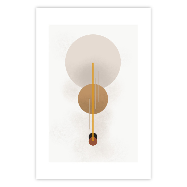 Wall Poster Spanish Guitar - simple geometric abstraction with circles and a light background 136534 additionalImage 19