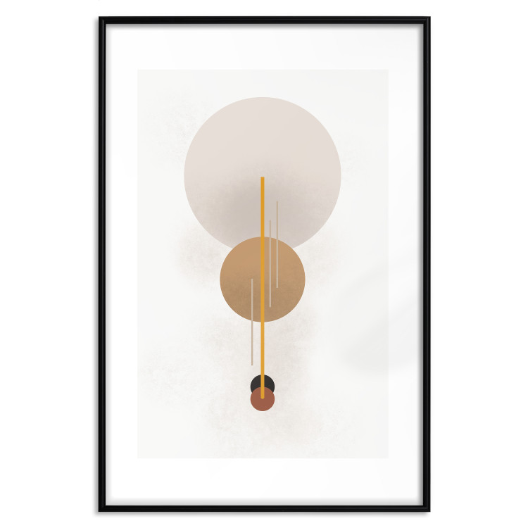 Wall Poster Spanish Guitar - simple geometric abstraction with circles and a light background 136534 additionalImage 15