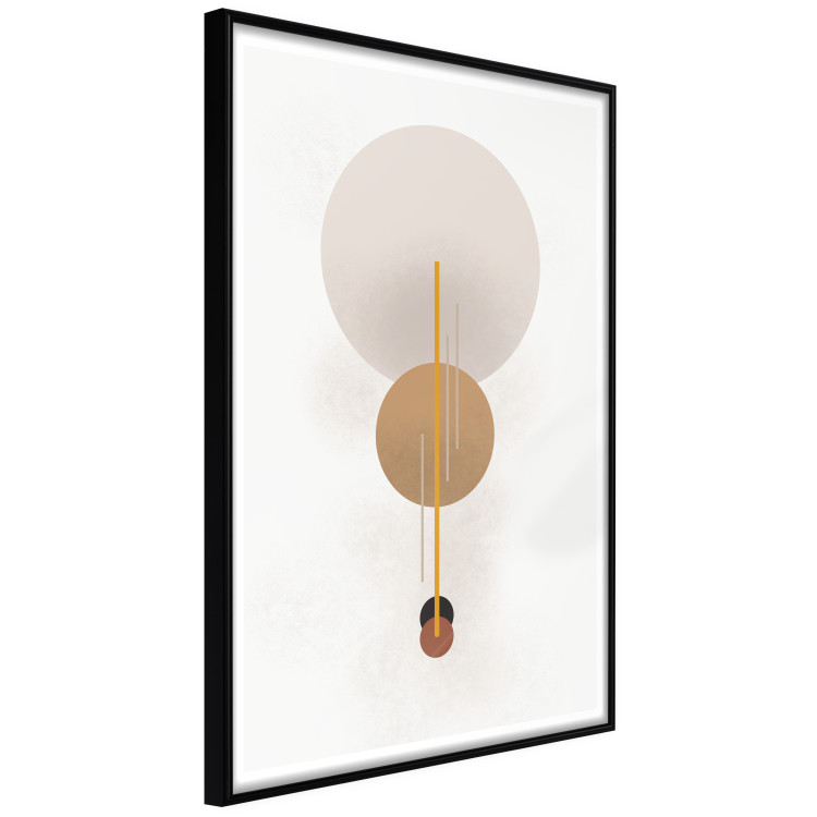 Wall Poster Spanish Guitar - simple geometric abstraction with circles and a light background 136534 additionalImage 10