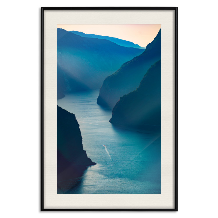 Poster Aurlandsfjord - majestic landscape of a river between towering mountains 138734 additionalImage 27