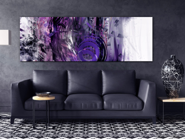 Canvas Print Purple Swirl (1-piece) Narrow - modern abstraction 138834 additionalImage 3