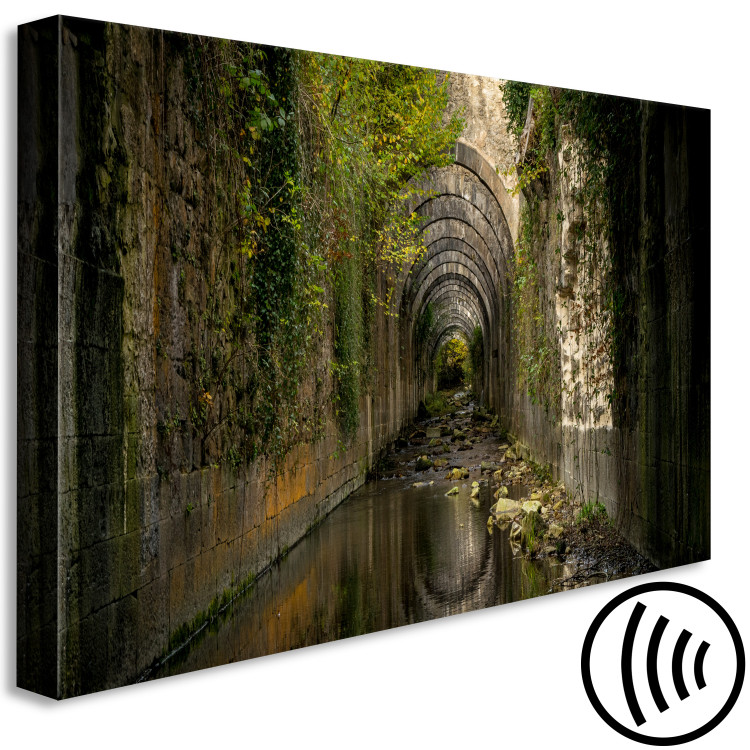 Canvas Art Print Tunnel in Orbaitzeta (1-piece) Wide - landscape with a floral motif 143234 additionalImage 6