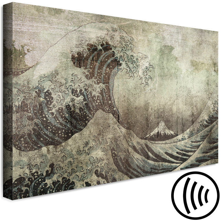 Canvas Art Print Fresco Element (1-piece) Wide - turbulent waves and stormy sea 143834 additionalImage 6