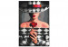 Paint by Number Kit Woman With Rose - Fashionable Character, Gray Background and Hat 144134 additionalThumb 5