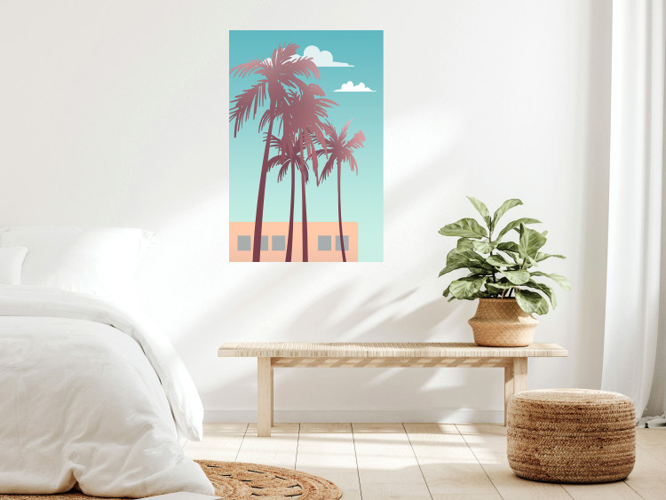 Poster Miami Palm Trees - Holiday View With Blue Sky and White Clouds 144334 additionalImage 8