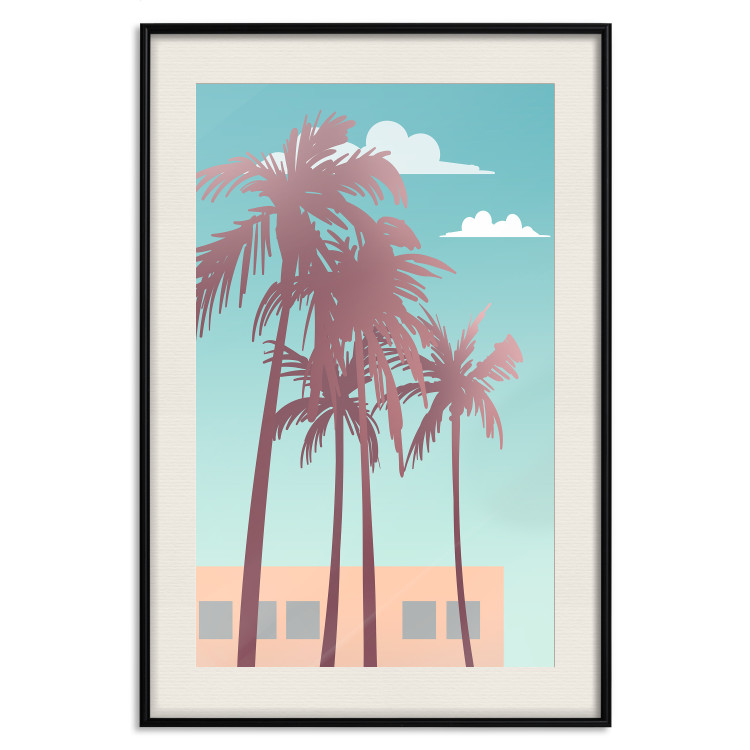 Poster Miami Palm Trees - Holiday View With Blue Sky and White Clouds 144334 additionalImage 27