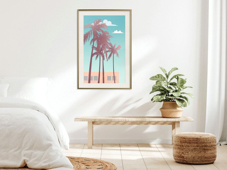 Poster Miami Palm Trees - Holiday View With Blue Sky and White Clouds 144334 additionalImage 22
