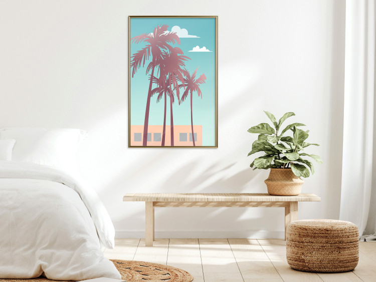 Poster Miami Palm Trees - Holiday View With Blue Sky and White Clouds 144334 additionalImage 16