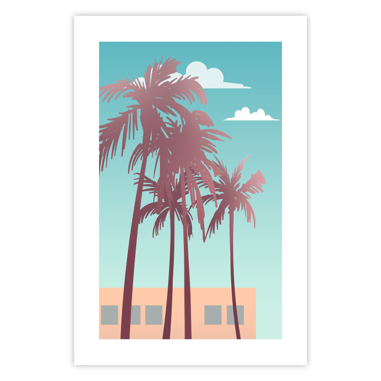 Poster Miami Palm Trees - Holiday View With Blue Sky and White Clouds 144334 additionalImage 20