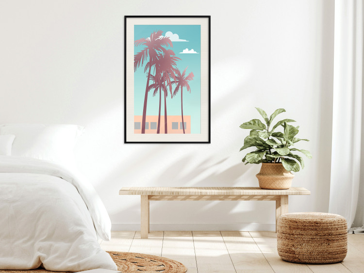Poster Miami Palm Trees - Holiday View With Blue Sky and White Clouds 144334 additionalImage 18