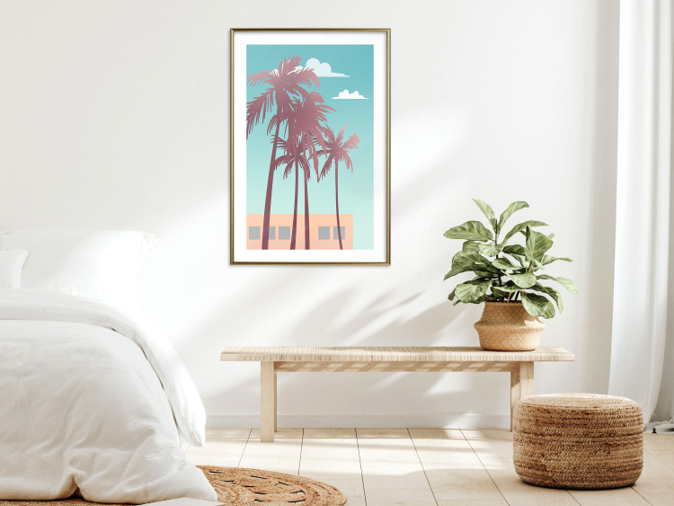 Poster Miami Palm Trees - Holiday View With Blue Sky and White Clouds 144334 additionalImage 17