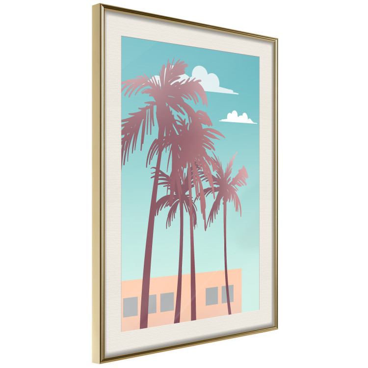 Poster Miami Palm Trees - Holiday View With Blue Sky and White Clouds 144334 additionalImage 13