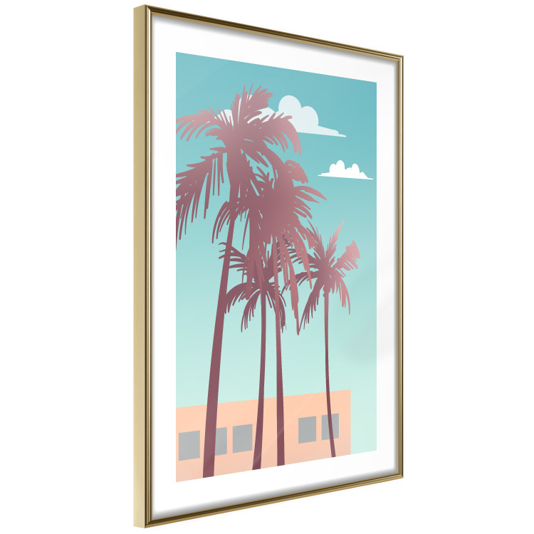 Poster Miami Palm Trees - Holiday View With Blue Sky and White Clouds 144334 additionalImage 7