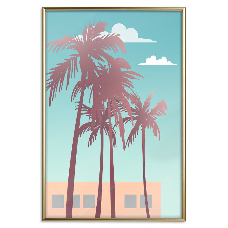 Poster Miami Palm Trees - Holiday View With Blue Sky and White Clouds 144334 additionalImage 21