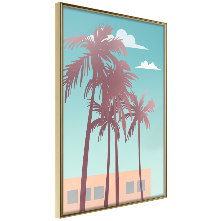 Poster Miami Palm Trees - Holiday View With Blue Sky and White Clouds 144334 additionalImage 4