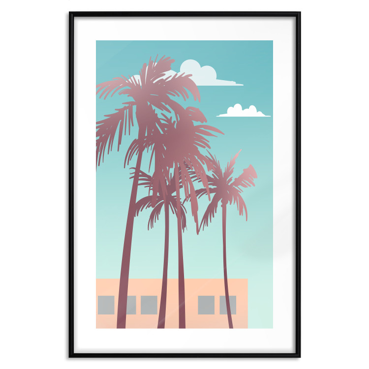 Poster Miami Palm Trees - Holiday View With Blue Sky and White Clouds 144334 additionalImage 26