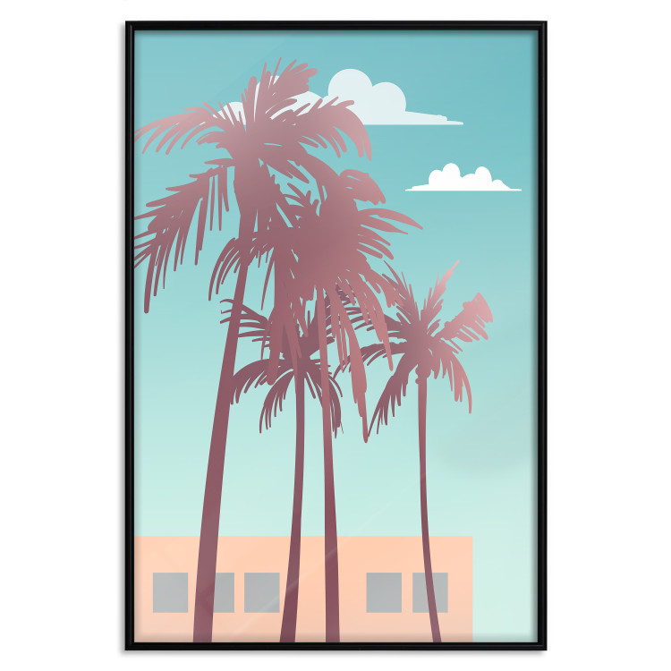Poster Miami Palm Trees - Holiday View With Blue Sky and White Clouds 144334 additionalImage 23
