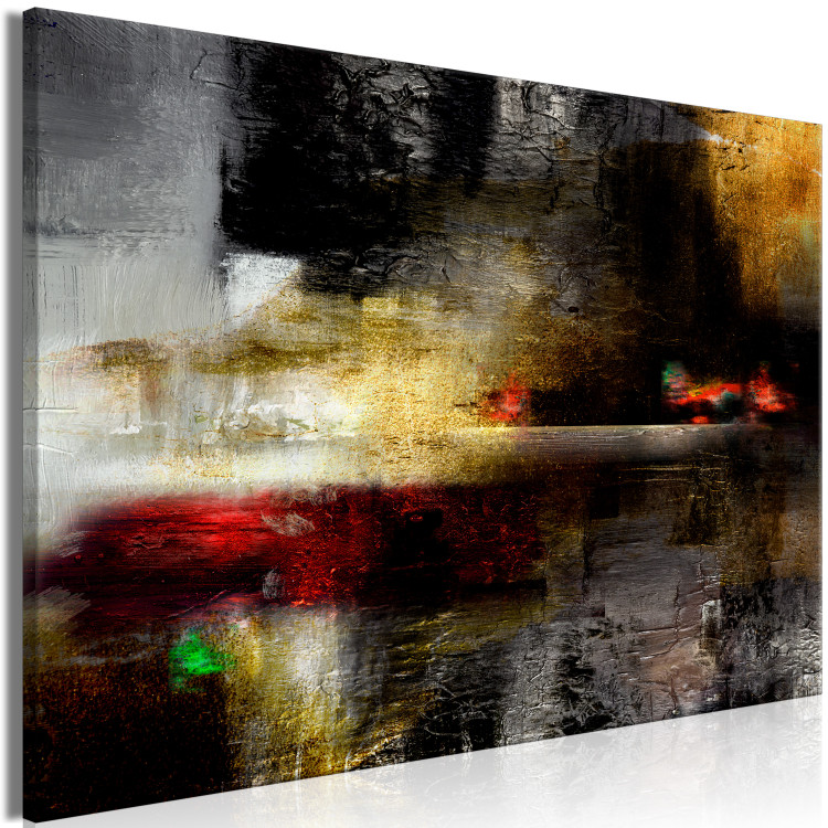 Canvas Print Abstract Landscape (1-part) - Golden Horizon with a Touch of Purple 144534 additionalImage 2