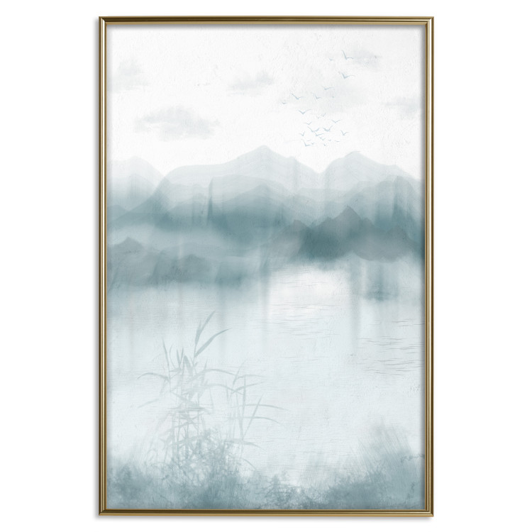 Poster Blue Mountains - Misty Landscape in Soothing Tones 146134 additionalImage 26