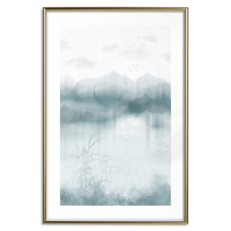 Poster Blue Mountains - Misty Landscape in Soothing Tones 146134 additionalImage 23