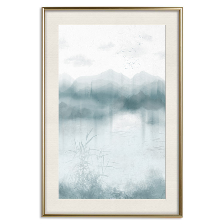 Poster Blue Mountains - Misty Landscape in Soothing Tones 146134 additionalImage 24