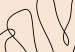 Canvas Print Linear Monstera - Minimalist Leaf on a Beige Background 146334 additionalThumb 5