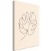 Canvas Print Linear Monstera - Minimalist Leaf on a Beige Background 146334 additionalThumb 2