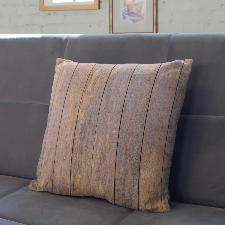 Decorative Microfiber Pillow Exotic wood - pattern imitating plank texture cushions 146734 additionalImage 3