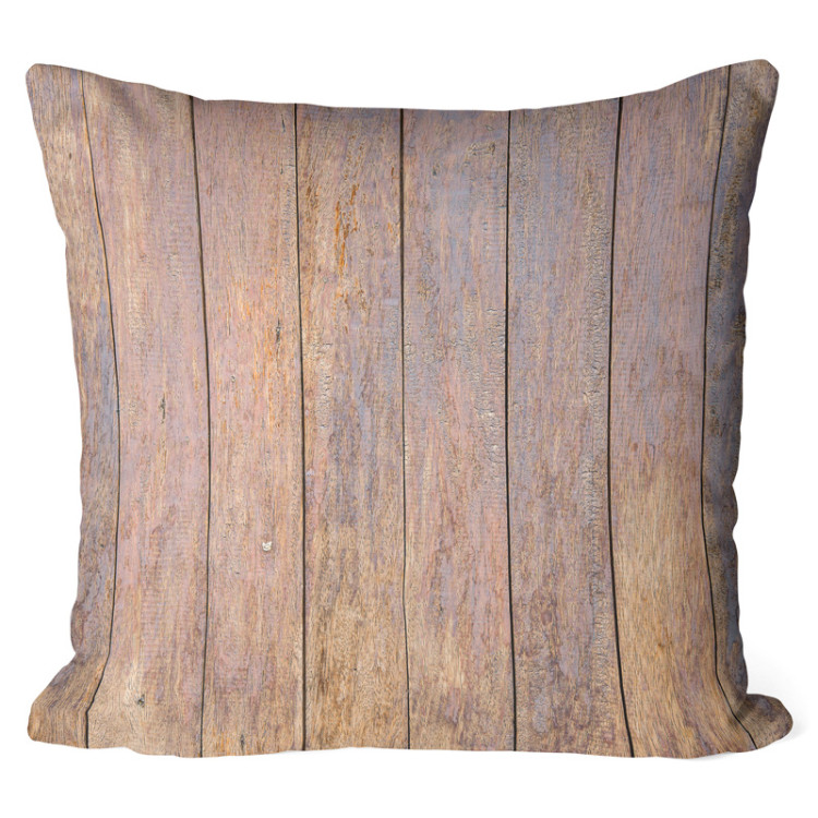 Decorative Microfiber Pillow Exotic wood - pattern imitating plank texture cushions 146734