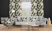 Decorative Curtain Elegance of leaves - composition in shades of green and gold 147234 additionalThumb 7