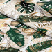 Decorative Curtain Elegance of leaves - composition in shades of green and gold 147234 additionalThumb 3
